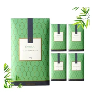 Kit 5 Saches Perfumados Via Aroma Para Guarda-Roupa, Armarios, Carros (Bamboo)