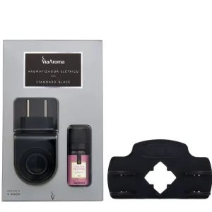 Aromatizador Standard Black com Lavanda Francesa 10ml+Suporte para Óleos Essenciais e Essências Black – Via Aroma
