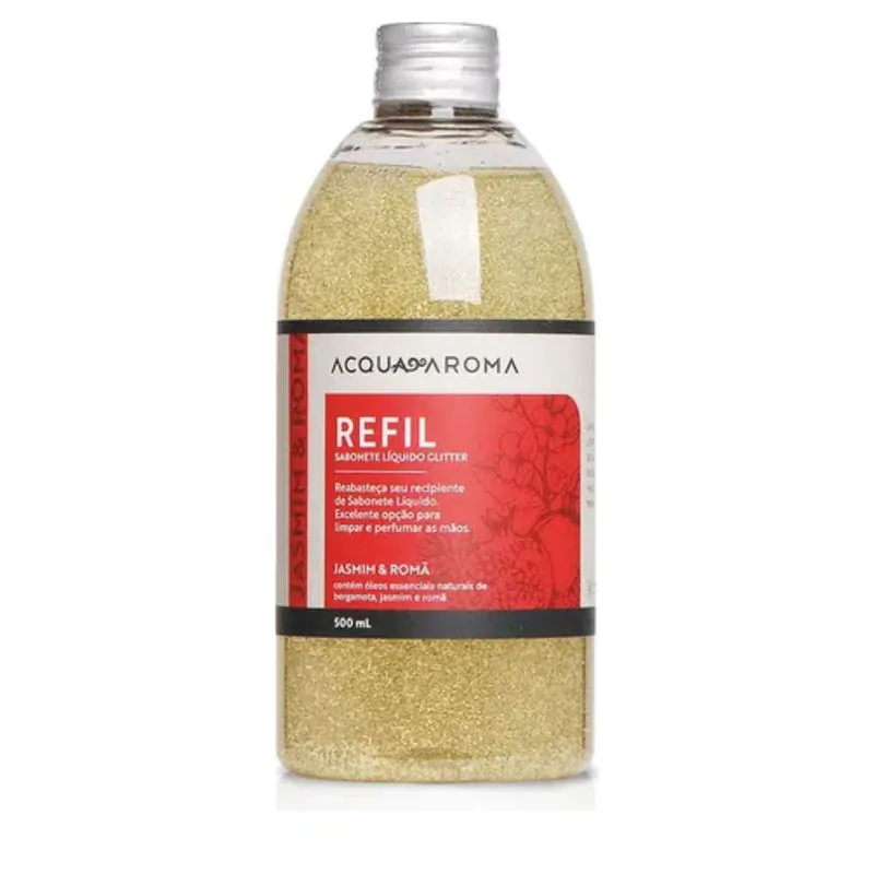 Sabonete Líquido Dia a Dia Refil 500ml Glitter Jasmim e Romã – Acqua Aroma - Image 2