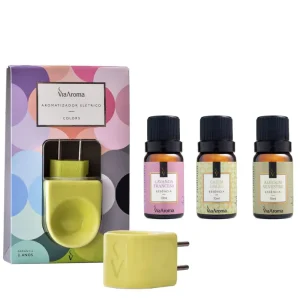 Aromatizador Colors Limão com 3 Essencias 10ml Mais Vendidas