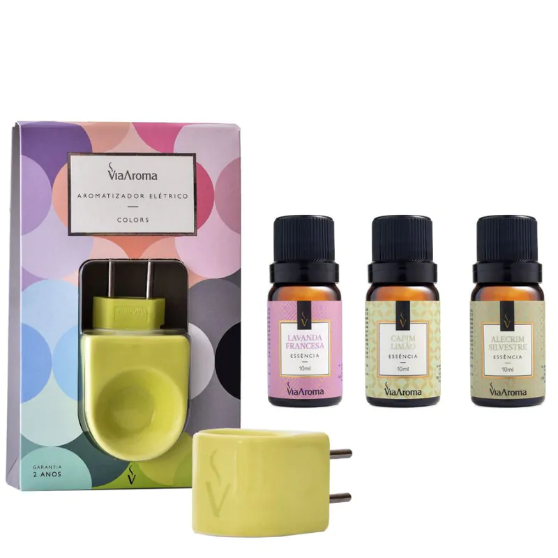 Aromatizador Colors Limão com 3 Essencias 10ml Mais Vendidas