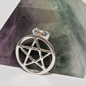 Pend Pentagrama prata 2.5cm
