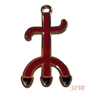 Pingente Tridente Pomba Gira Vermelho