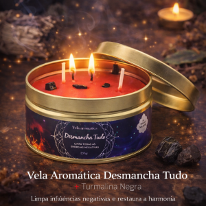 Vela c/ Pedras Natural Mystic Desmancha Tudo