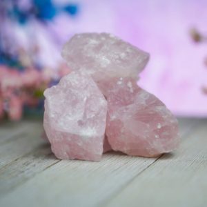 Quartzo rosa bruto peq