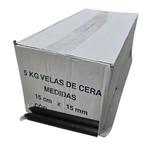 Caixa vela Preta Palito 15 cm – 5kg