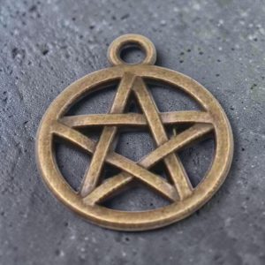 Pendente Pentagrama Bronze 1,7 x 2,5 cm