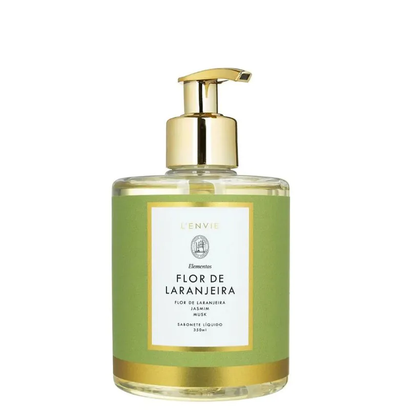 Sabonete Líquido 350ml Flor de Laranjeira – Elementos, Lenvie