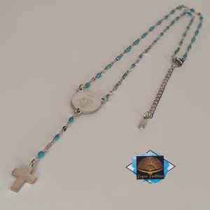 Terço fio Nossa senhora azul