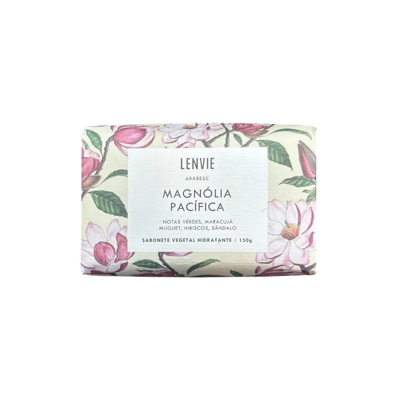 Sabonete Vegetal Hidratante Magnólia Pacífica 150g Lenvie