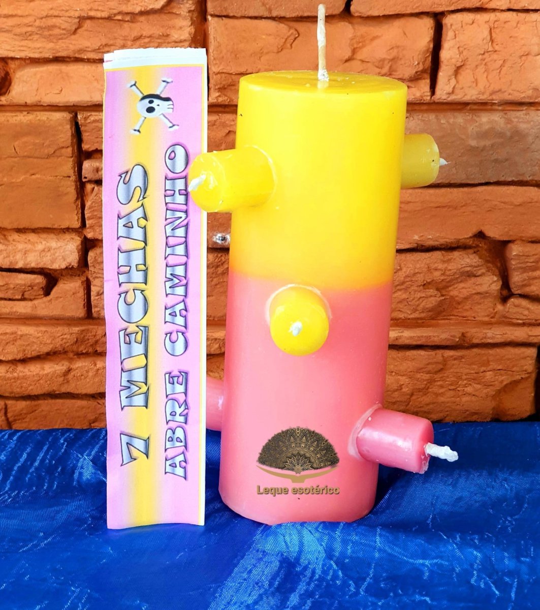 7 Mechas Amarelo/Rosa
