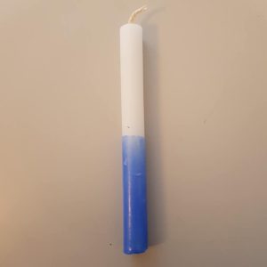 Vela Branco azul claro 15cm- palito