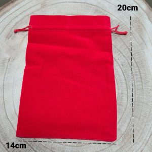 Bolsa Veludo Vermelha