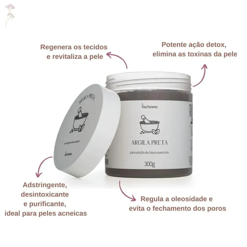 Argila Preta Via Aroma – 300g Via Aroma - Image 5