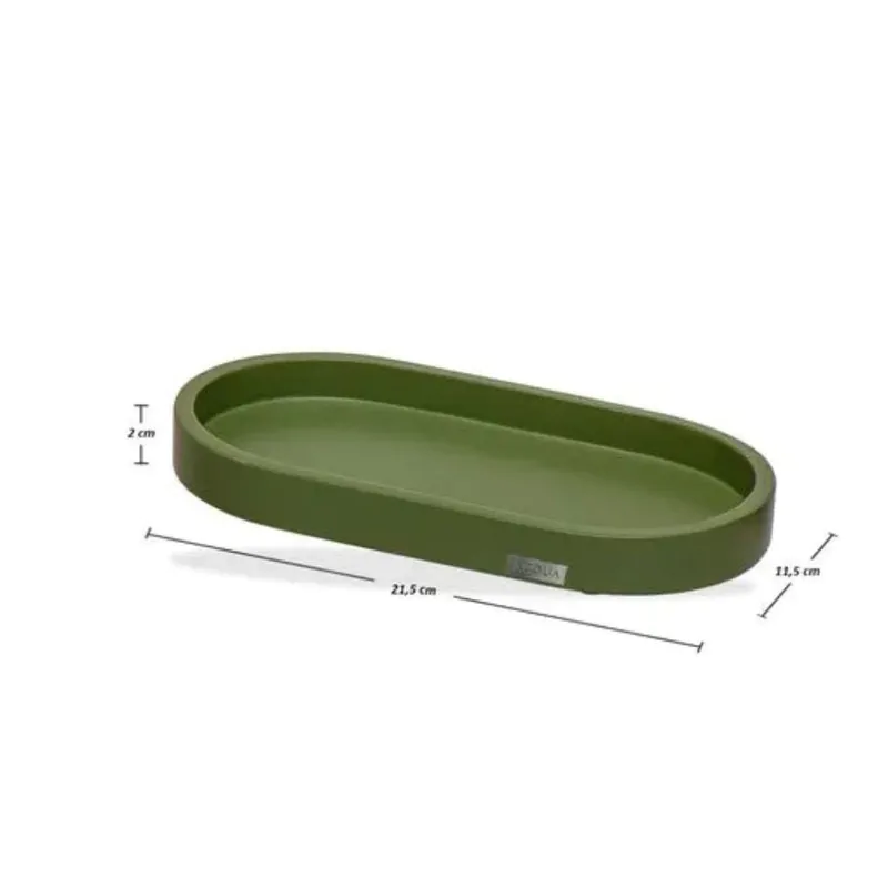 Bandeja Dia a Dia M 21,5×11,5cm Folhas Verdes Acqua Aroma - Image 3