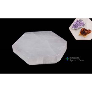 Base Selenita Hexagonal Aprox.10cm