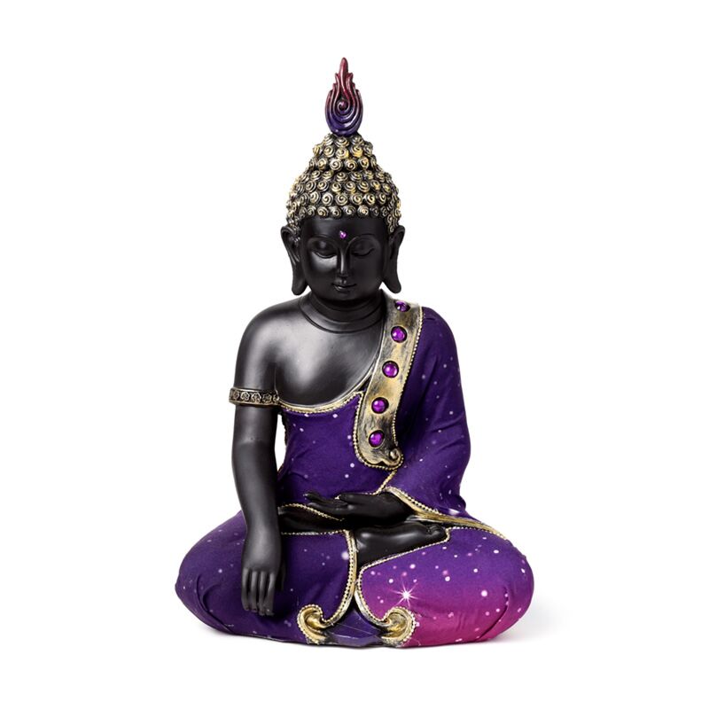 Buda tailandês meditação púrpura e preto 30 cm - Image 2