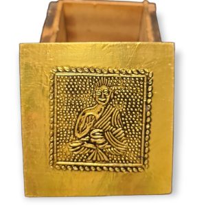 Caixa de Madeira Buda 7,5X10X7,5cm