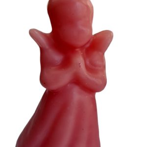 Vela Forma Anjo da Guarda rosa