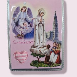 carteira plástico anjo rosa