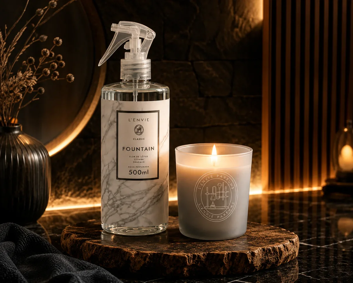 Vela Perfumada Fountain 210g + Água perfumada Fountain 500ml - Image 4