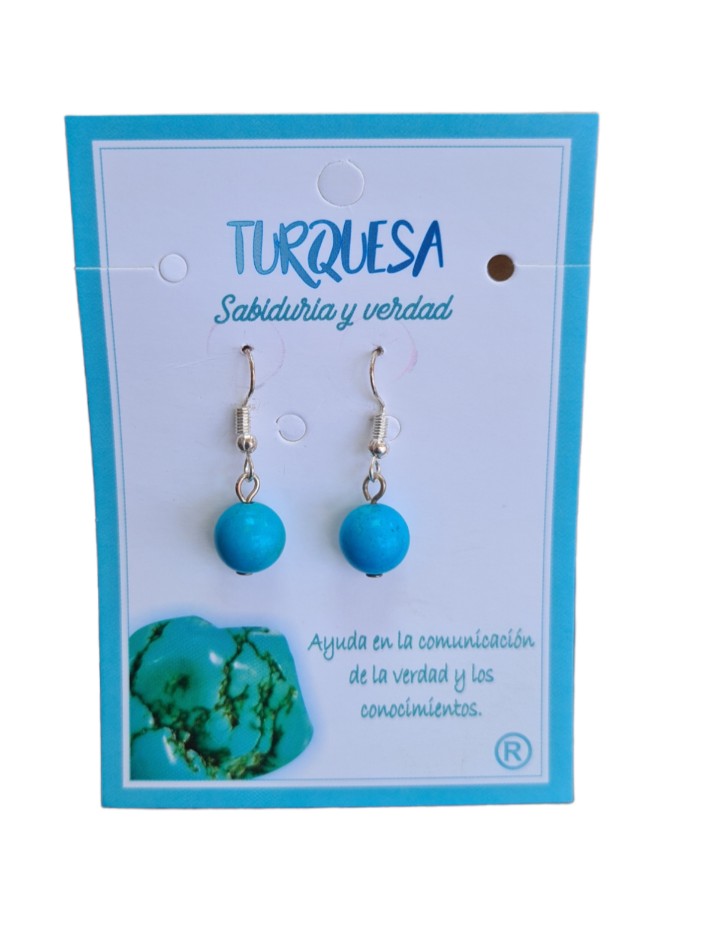 Brincos Turquesa 8mm - Image 3