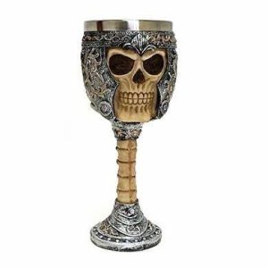Taça inox caveira capacete
