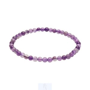 Pulseira de Ametista 4 mm – Pedra Natural