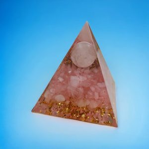Piramide Orgonite quartzo Rosa