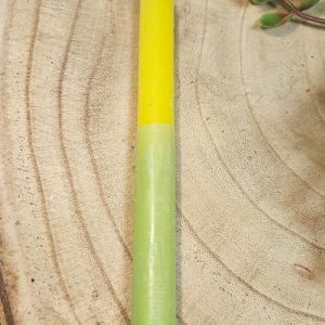 Vela Amarela e Verde 15cm Palito