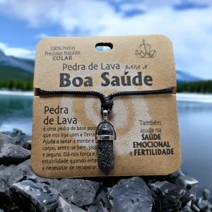 Colar c pedra vulcanica
