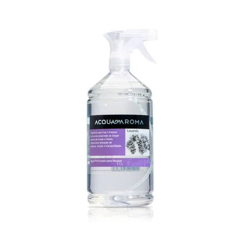 Kit Água Perfumada para Roupas 1,1L + Refil Difusor de Varetas Lavanda 200ml Acqua Aroma - Image 5