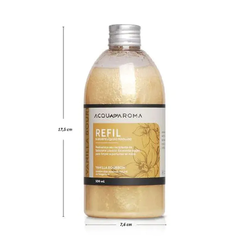 Refil Sabonete Líquido Perolado Acqua Aroma 500ml Vanilla Bourbon - Image 4