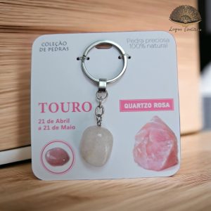 Porta chaves quartzo rosa