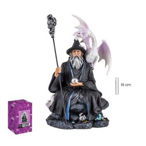 Mago c Dragão 16cm