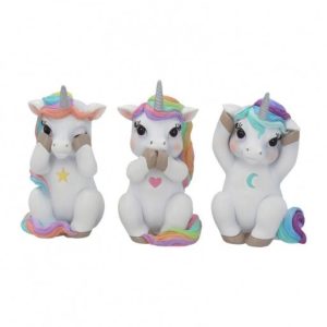 Conjunto 3 Unicornios 9,5cm