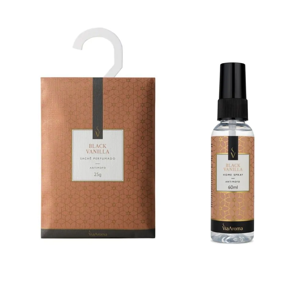 HOME SPRAY E SACHE CLASSICA BLACK VANILLA VIA AROMA - Image 2