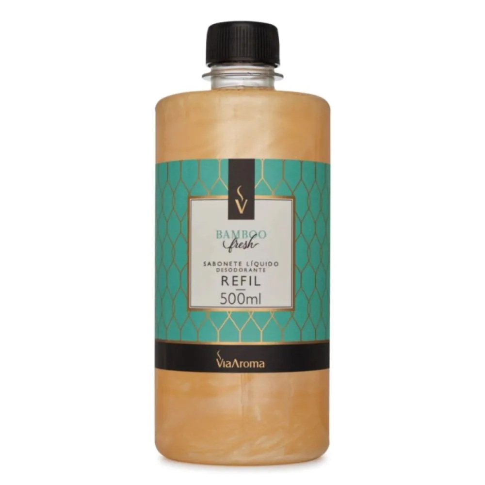 Refil 500ml Sabonete Líq. desod. Clássica Bamboo Fresh- Via Aroma - Image 2