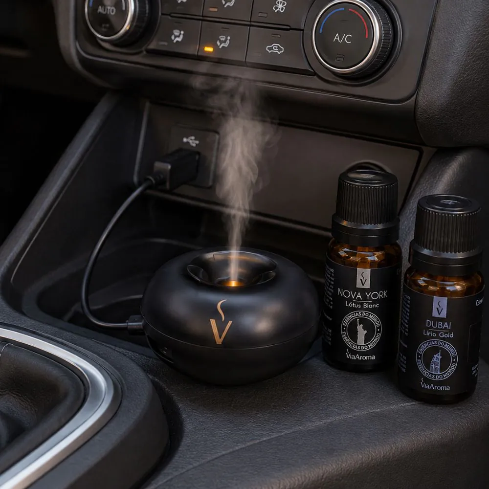 Aromatizador USB Preto + 2 Essências Nova York e Dubai - Image 4