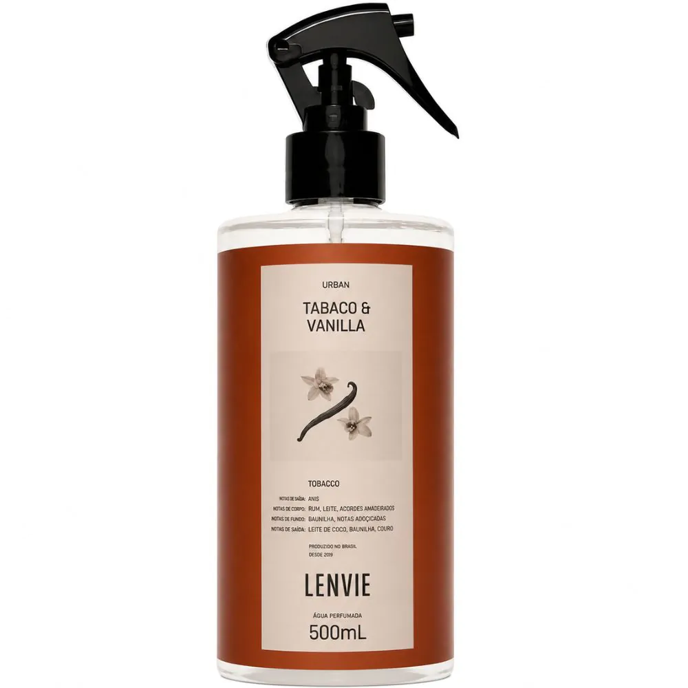 Água Perfumada Tabaco & Vanilla – Urban – 500ML – Lenvie