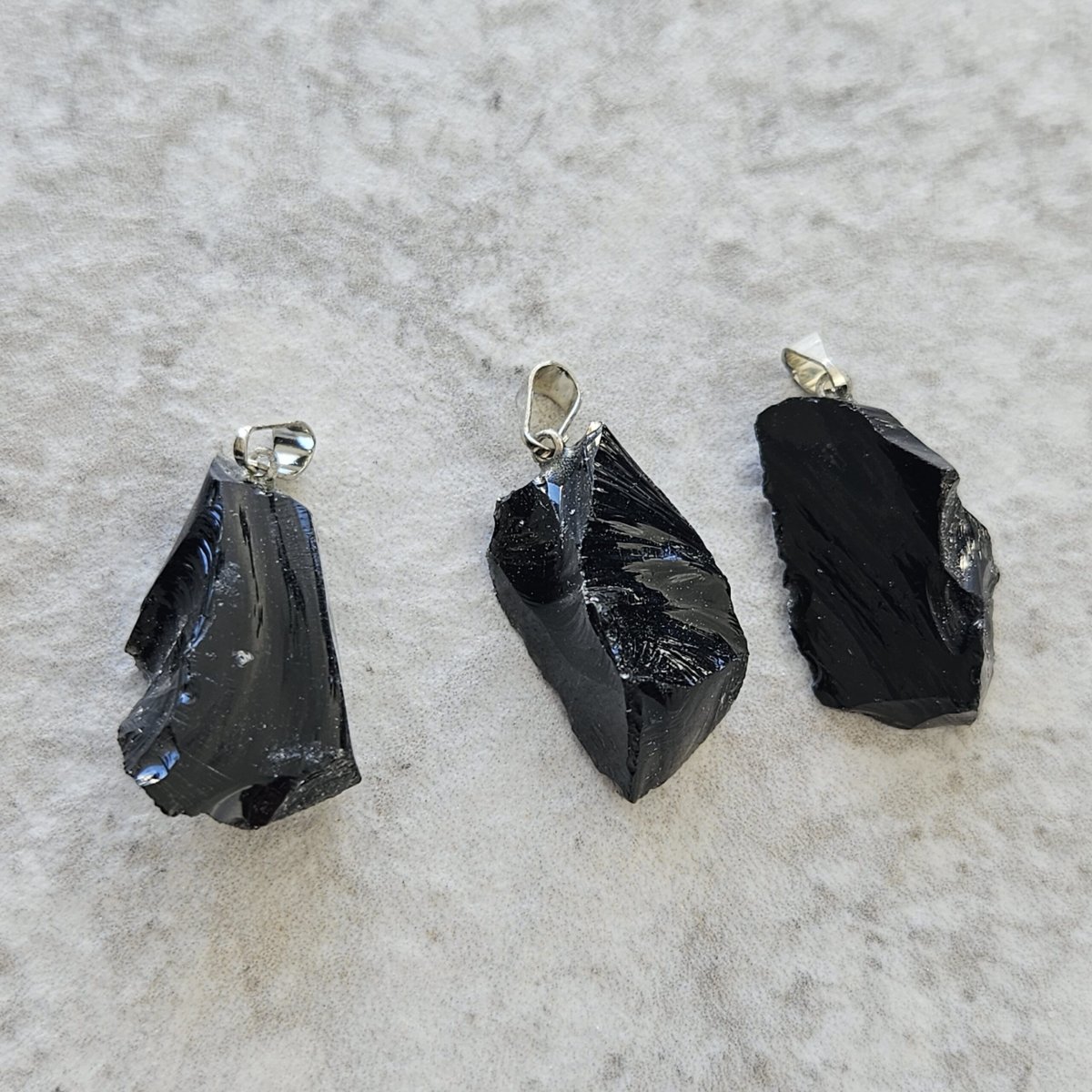 pend. Obsidiana Negra 2 a 3 cm - Image 2