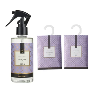 PERFUME DE LAVANDA HOME SPRAY 200ML E 2 SACHÊS 25G. LAVANDA VIA AROMA