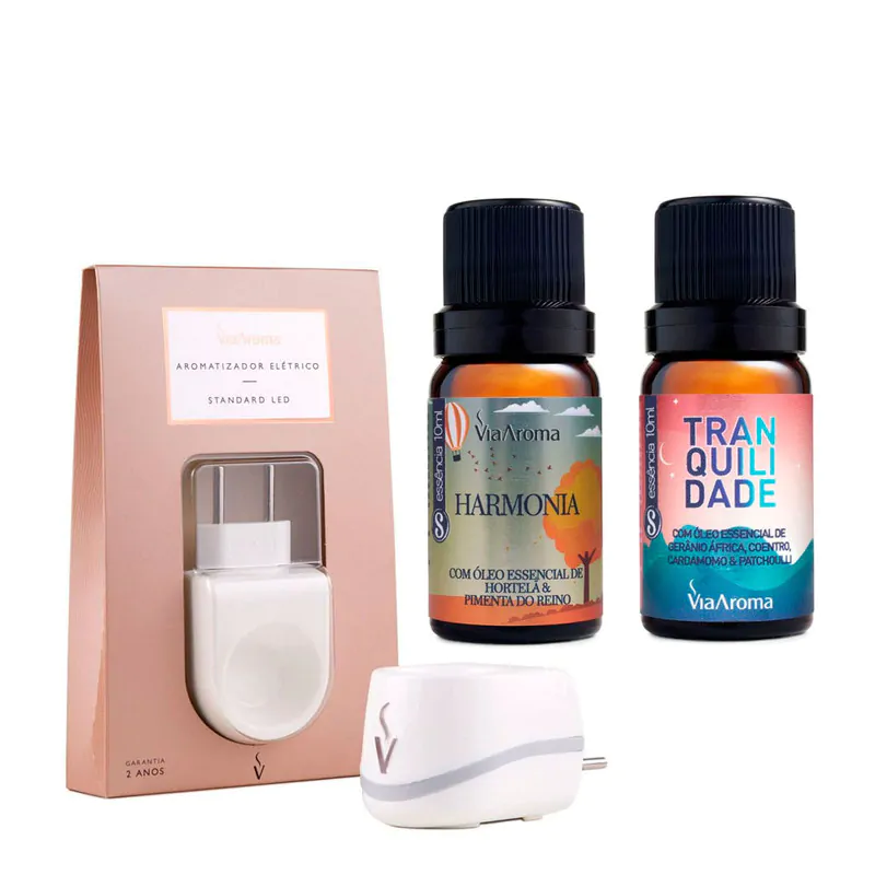 AROMATIZADOR LED VIA AROMA COM ESSÊNCIA SENSAÇÕES TRANQUILIDADE E HARMONIA - Image 2
