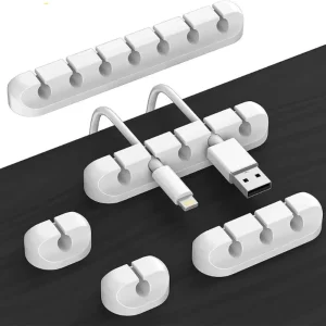 Organizador Cabos NNBILI Silicone - Suporte Mesa, Mouse/Fone, 3 Tamanhos