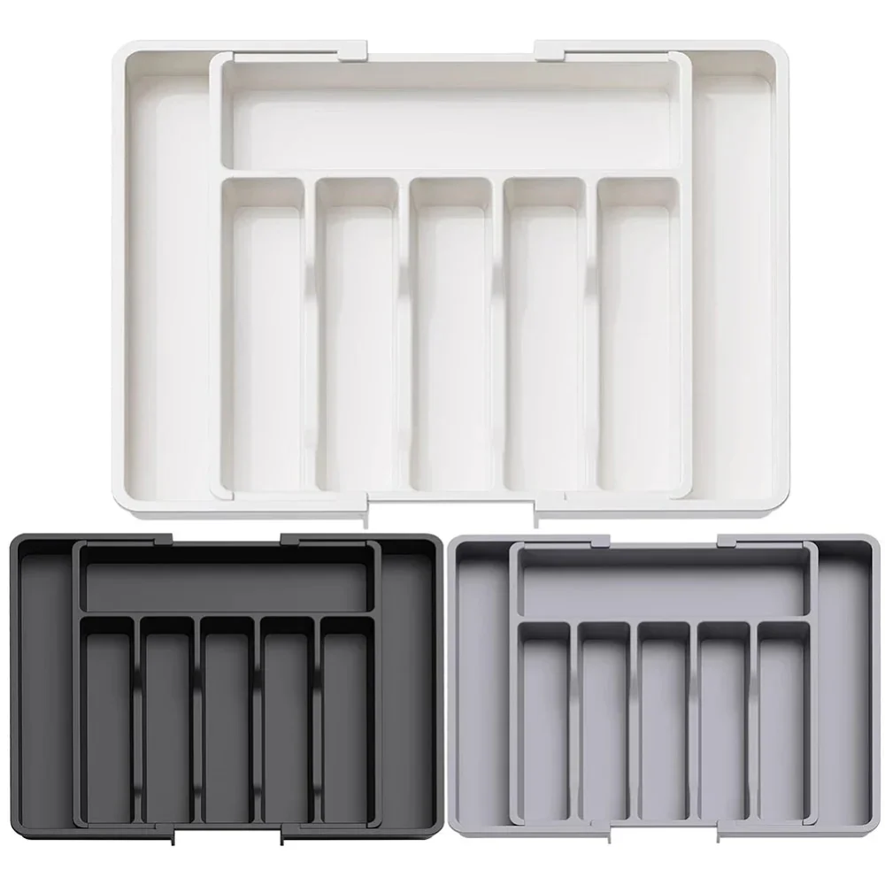 Organizador Gavetas Ajustável - Talheres, Utensílios, Expansível, Plástico Resistente - Image 2