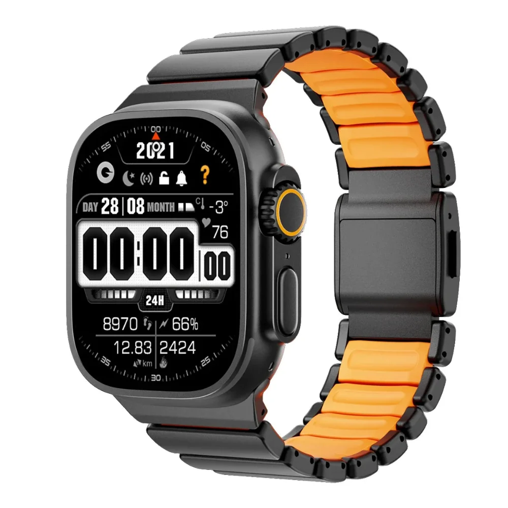 Bracelete de Titânio e Silicone Magnética para Apple Watch Ultra e Series - Image 8