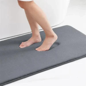 Tapete Banho Silicone - Antiderrapante, Espuma Memória, Absorvente, Secagem Rápida