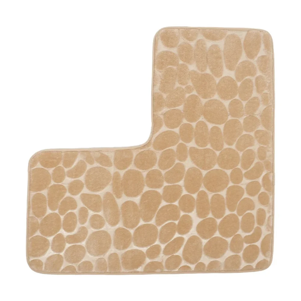Tapete de Canto Banheiro Pedras - Espuma Memória, Antiderrapante, Absorvente, 80x80x40cm - Image 8