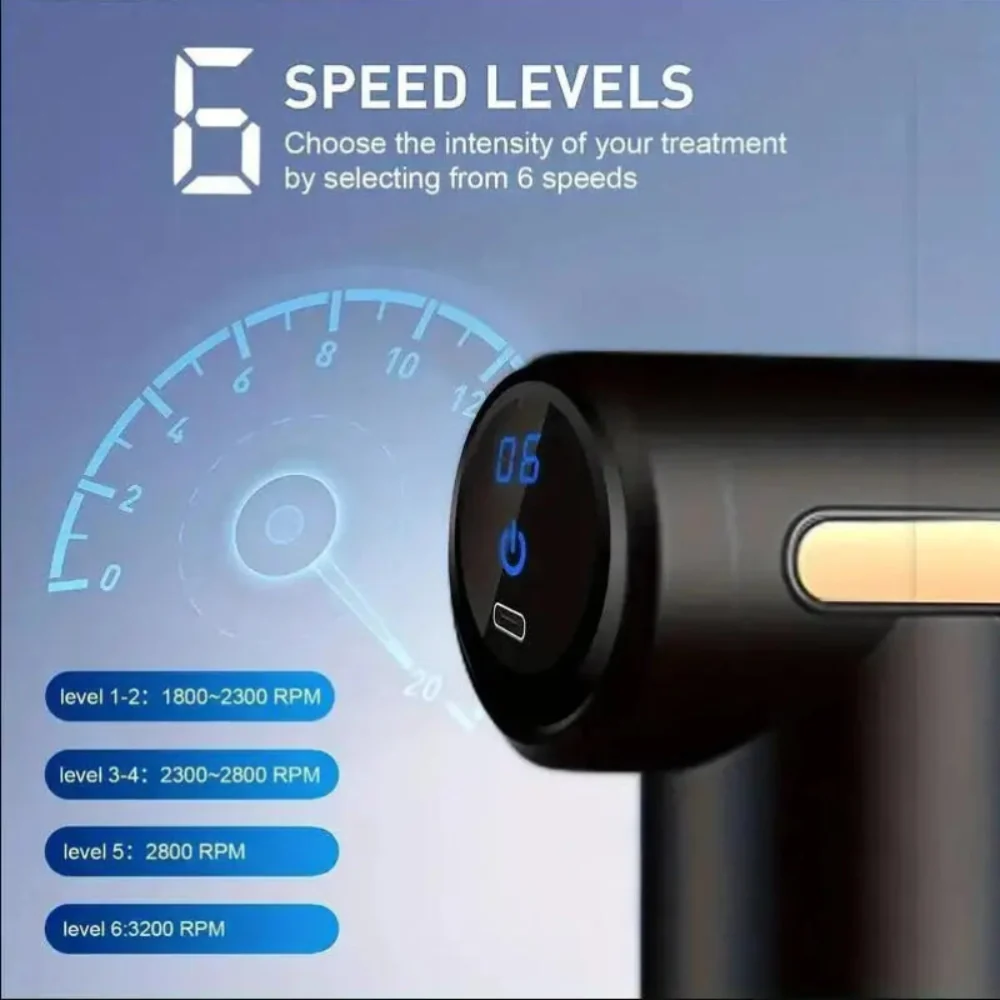 Mini Pistola de Massagem Muscular Portátil - Alívio Dor, Relaxamento, Viagem, USB-C - Image 7