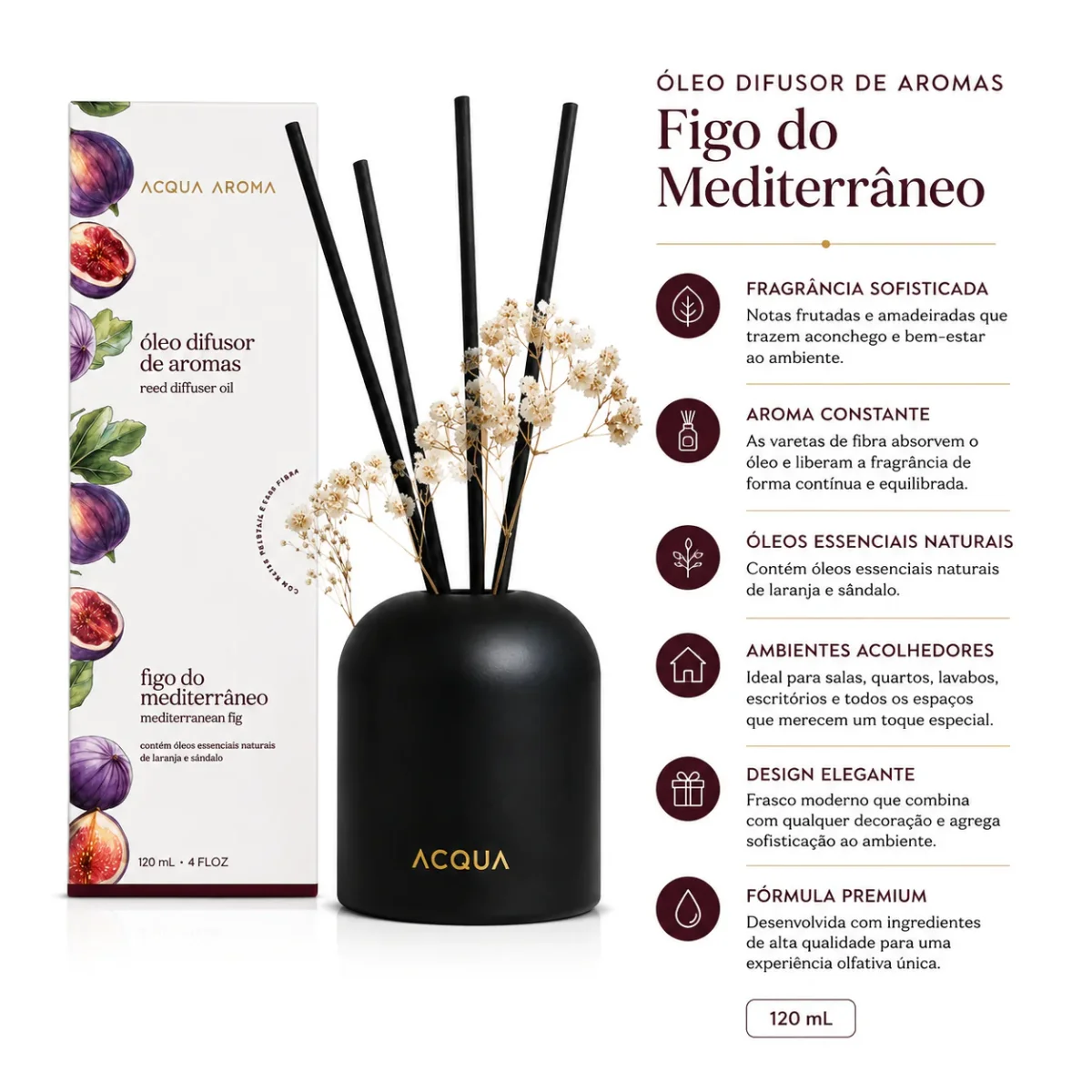 Óleo Difusor de Aromas Acqua Aroma Dia a Dia 120ml Figo do Mediterrâneo - Image 6
